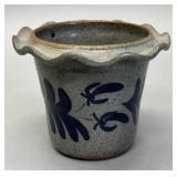 Bastine Pottery flowerpot, 1984, floral