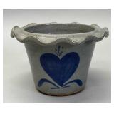 Bastine Pottery flowerpot, 1984, heart