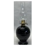 Antique pottery oil lamp