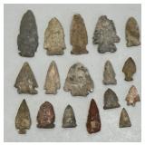 17 Indian arrowheads