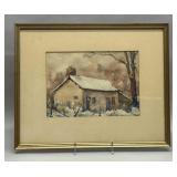 Winter landscape by Lambson, 1946
