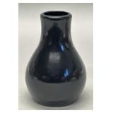 Uhl Pottery vase, black, marked