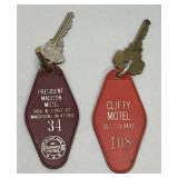 2 vintage hotel keys, Madison, Ind.
