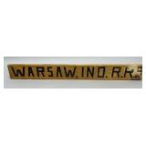 Warsaw, Ind., primitive sign