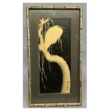 Egret on a Snowy Branch woodblock by Koson