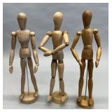 3 Articulated models, 12" tall