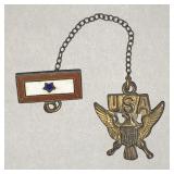 Blue Star lapel pin with eagle