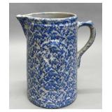 Girl & Dog pitcher, spongeware