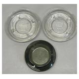 3 Advertising ashtrays