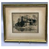 Mill etching by C. R. Zimmer