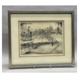 Island Queen etching by Caroline Williams