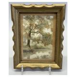 Watercolor autumn landscape