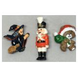Halloween, Christmas pins: Hallmark