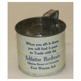 Fort Wayne advertising flour sifter