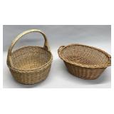 2 Vintage woven baskets