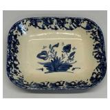 Bastine Pottery dish, sponged, 1994