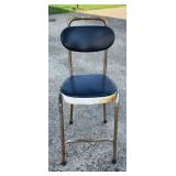 Mid-Century Bar Stool with Vinyl Seat and Back