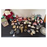 Santa and VTG Ornaments