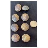GAR Military Brass Buttons July 27,1875