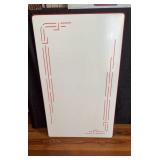 Mid-Century White/Red  Porcelain Table Top