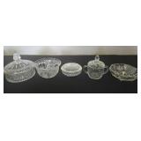Heavy Glass Cut Bowls & Decorative Dishes