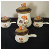 Merry Mushroom Canister & Soup Bowls