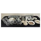 Lead Crystal, Relish Tray, Pfaltzgraff, Pyrex