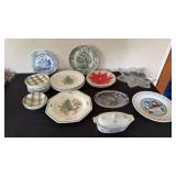 Christmas Plates and Serving Dishes
