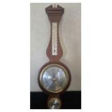 Airguide Banjo Style Mahogany Weather Barometer