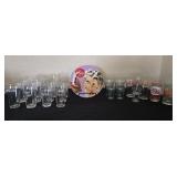 Coca Cola Plate and Glassware