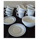 Corelle & Corning Cups, Saucers, Bowls
