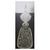 Anna Hutte Crystal Western Germany Candy Dish