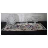 Glass Footed Pedestal Compote Bowl