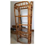1970ï¿½s Boho Bamboo/Rattan Shelving Unit