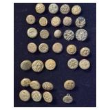 1900ï¿½s Brass/Gold Stamped Buttons