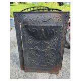 Antique Cast Iron Summer Fireplace Cover/Frame