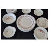 Bridal Rose Pattern plates, 6" to 10"