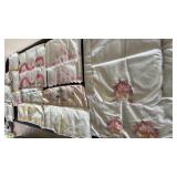 Embroidered Pillow Cases/ Dresser Scarves
