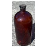 Antique Amber Apothecary Bottle