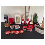 1950-60ï¿½s Red Velveteen Reindeer/ Ornaments