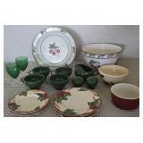 Hunter Green Gravy Bowl w/Dishes