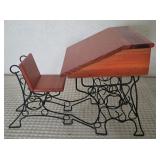 Miniature School Desk & Chair Metal& Wood