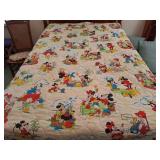Walt Disney "House Chores" Quilted Bedspread