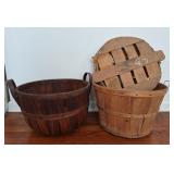 Bentwood Bushel Basket & Orchard Bushel Basket