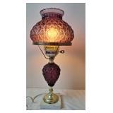 Amethyst Diamond Quilted Parlor Lamp