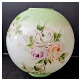 Hand-Painted Milk Glass Globe Lamp Shade