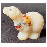 Fenton Custard/Satin Glass Polar Bear