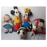 Mickey & Minnie Pillow Dolls, Cow & Doll Baby