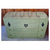 Antique Camel-Back Steamer Trunk