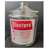 Planters Peanuts Glass Counter Display Jar